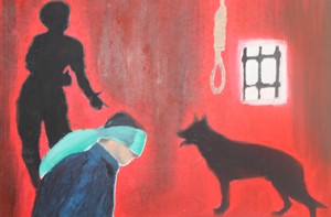 (أوقفوا التعذيب الان).. لوحات صارخة بآلام ارض السواد