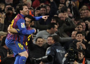 "رباعية ميسي " فيديو