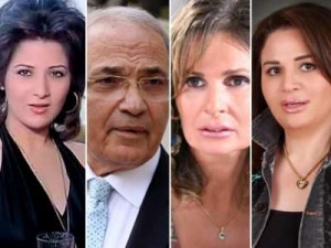 إلهام شاهين ويسرا وبوسي وعمرو دياب في بيت شفيق