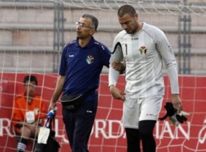 شفيع يتعرض لاصابة قبل مواجهة العراق