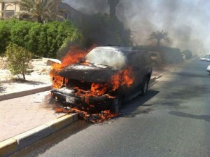 وفاة طفل وإصابة شقيقه بحريق مركبة في اربد