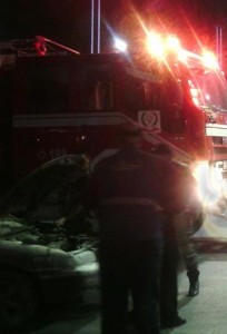 ماركا الشمالية : انفجار مركبة في محطة محروقات "المناصير "