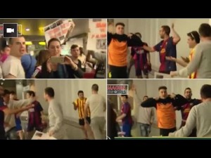 اشتباكات عنيفة بين مشجعي ريـال مدريد وبرشلونة في المطار