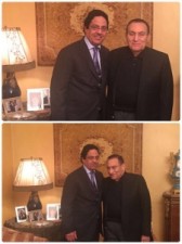 بالفيديو والصور: نائب رئيس مجلس الأمة الكويتي ونجله يلتقطان سيلفي مع مبارك في منزله