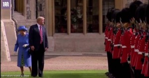 بالفيديو .. 3 سقطات لترامب أمام ملكة بريطانيا