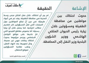 الحكومة توضح حقيقة ما جرى في الطفيلة