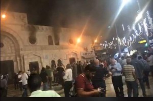بيان من الدفاع المدني حول حريق المسجد الحسيني