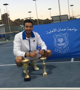  القطب يحصد لقب بطولة المملكة الرابعة للتنس ويهدي الكأس لجامعة عمان الأهلية