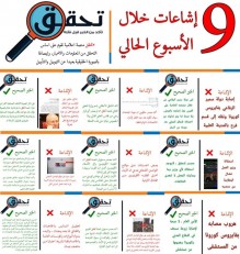 منصة "تحقق" ترصد 9 إشاعات خلال الاسبوع