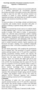 دراسة علمية بجامعة البترا تفند تقرير صحيفة الغارديان بأن الأردن الأول عالميًا في نسبة المدخنين