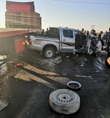 وفاة شخص وزوجته وإصابة 4 من أطفالهما بتصادم شاحنة ومركبة (بيك آب) في معان