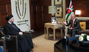 الملك يستقبل رئيس تيار الحكمة الوطني في العراق عمار الحكيم