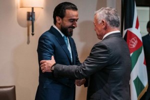 الملك يستقبل الحلبوسي ويؤكد متانة العلاقات الاردنية العراقية