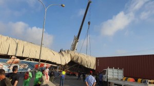 الدوريات الخارجية : إجراءات قانونية ستتخذ بحق المتسببين بحادث سقوط جسر المشاة
