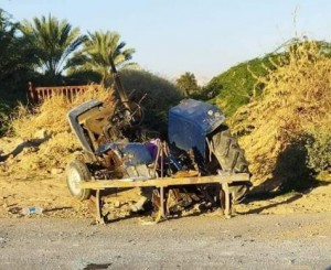 بالصور .. وفاة و 3 اصابات بحادث مروع على طريق ديرعلا