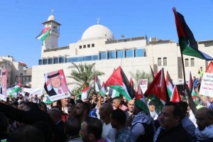 حزب الإتحاد الوطني يشارك في وقفة حاشدة تأييدا للملك ونصرة لغزة