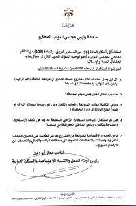 النائب معتز أبو رمان يوجه سؤالًا نيابيًا حول استكمال المرحلة الثالثة من مشروع السلط الدائري