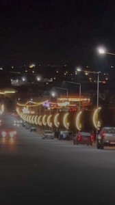 سرقة هلال زينة رمضان مضاء في مادبا بطول 4 أمتار
