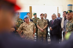 الملك، يرافقه ولي العهد، يزور مدرسة حسن خالد أبو الهدى الثانوية الشاملة للبنين بالزرقاء