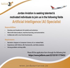 Jordan Aviation Airline is seeking talented and motivated individuals