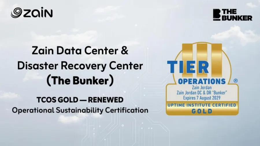 For the Second Time Zain’s BUNKER Center Achieves Tier III Gold Certification for Operational Sustainability